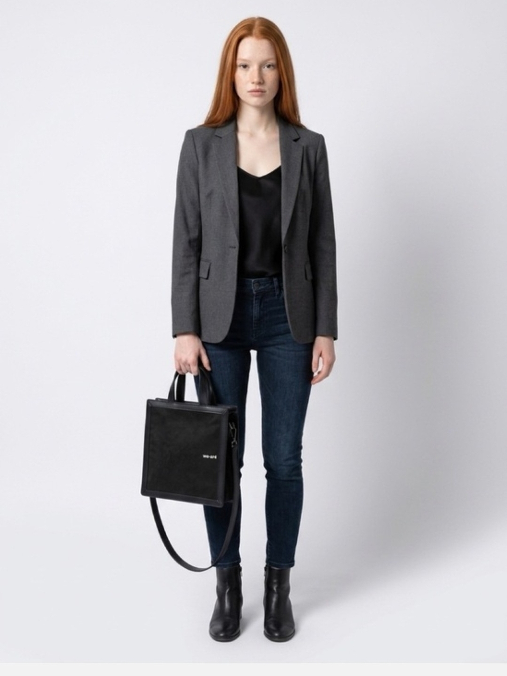 WE-AR4 Black The Notebook Crossbody Tote Nylon & Leather New Without Tags